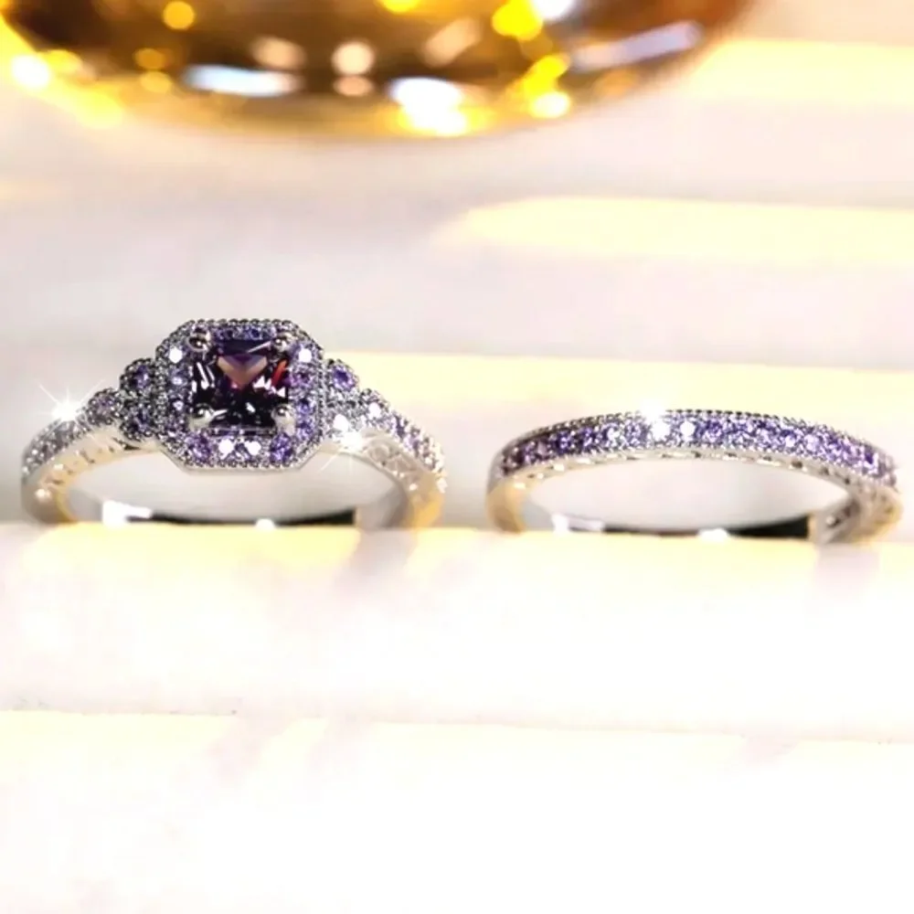 Ladies Simulated Diamond Elegant bridal set sz 6